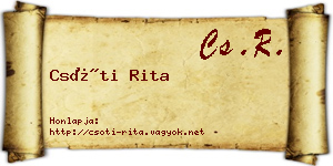 Csóti Rita névjegykártya