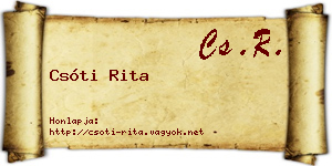 Csóti Rita névjegykártya