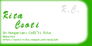 rita csoti business card